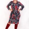Codzienna sweterkowa sukienka Plus Size wzór 4